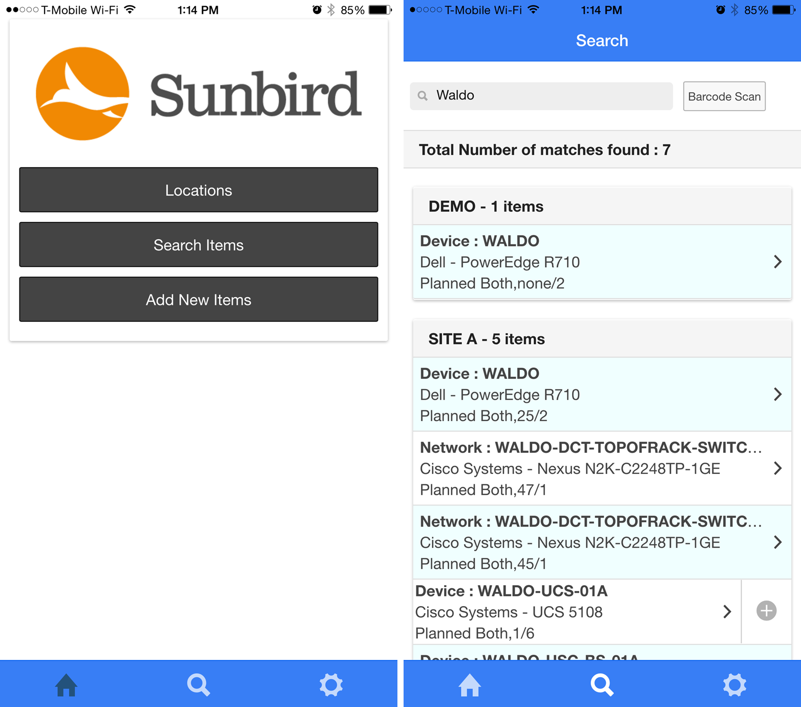 Screenshot of Paperless Audit Mobile App