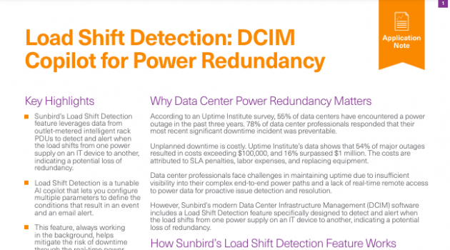 Load Shift Detection: DCIM Copilot for Power Redundancy