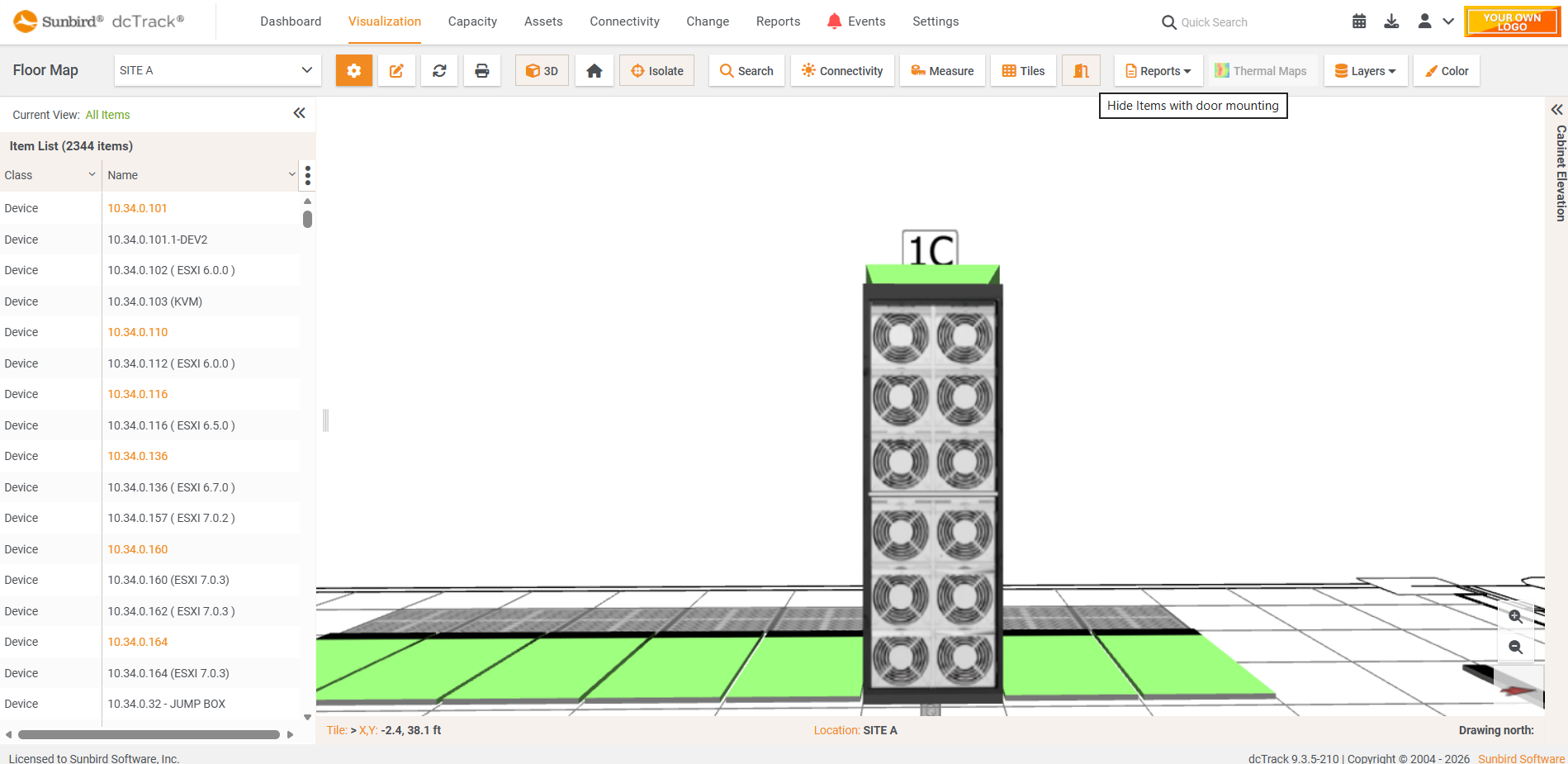 Modeling of Door Heat Exchanger