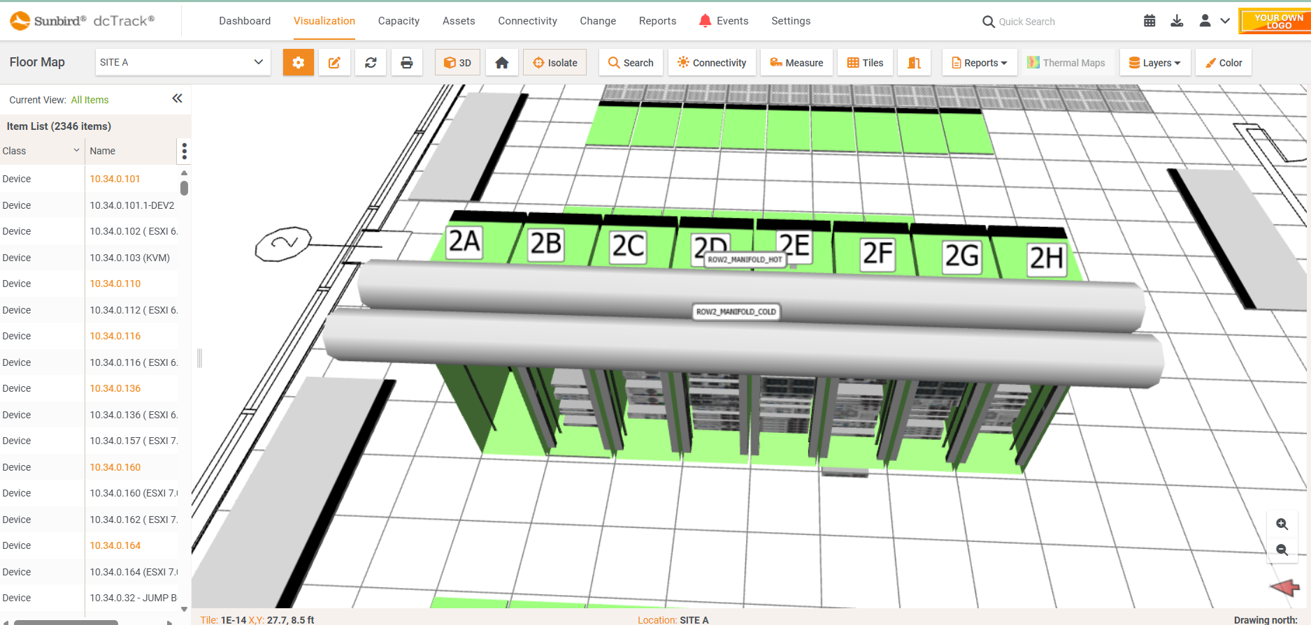 Modeling of Row Manifold